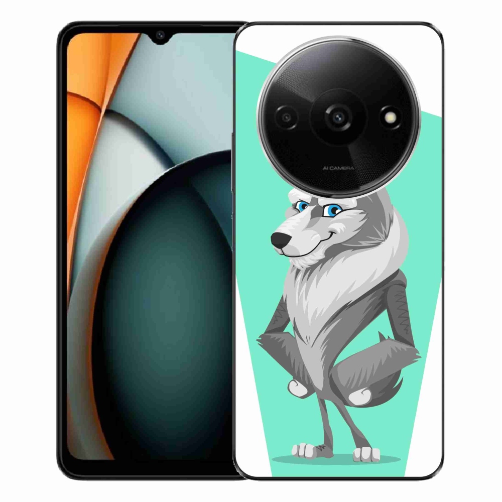 Gelový kryt mmCase na Xiaomi Redmi A3 - kreslený vlk