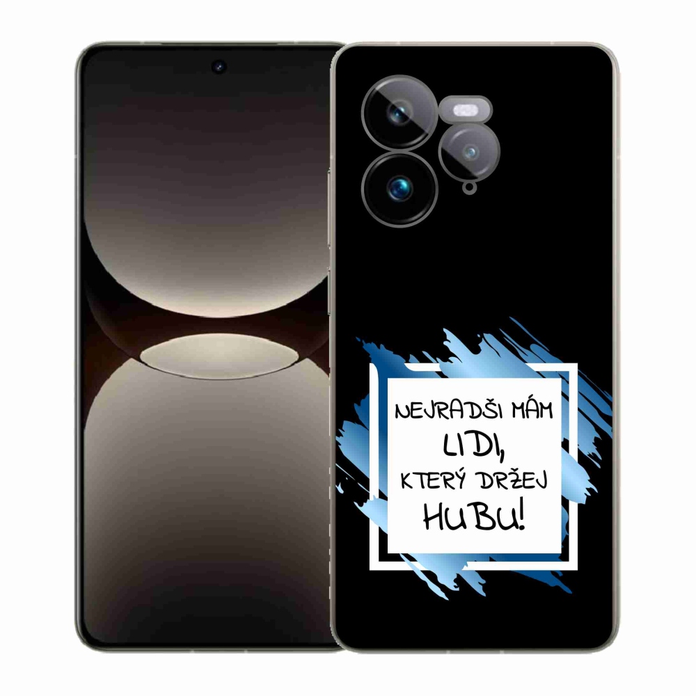 Gelový kryt mmCase na Realme GT 7 Pro 5G - vtipný text 7 bíločerné pozadí