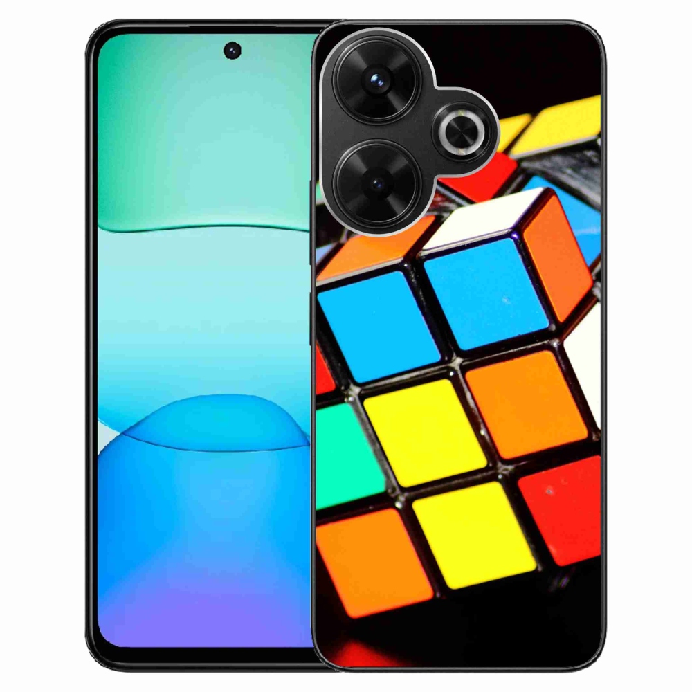 Gelový obal mmCase na Xiaomi Redmi 13 4G/Poco M6 4G - rubikova kostka