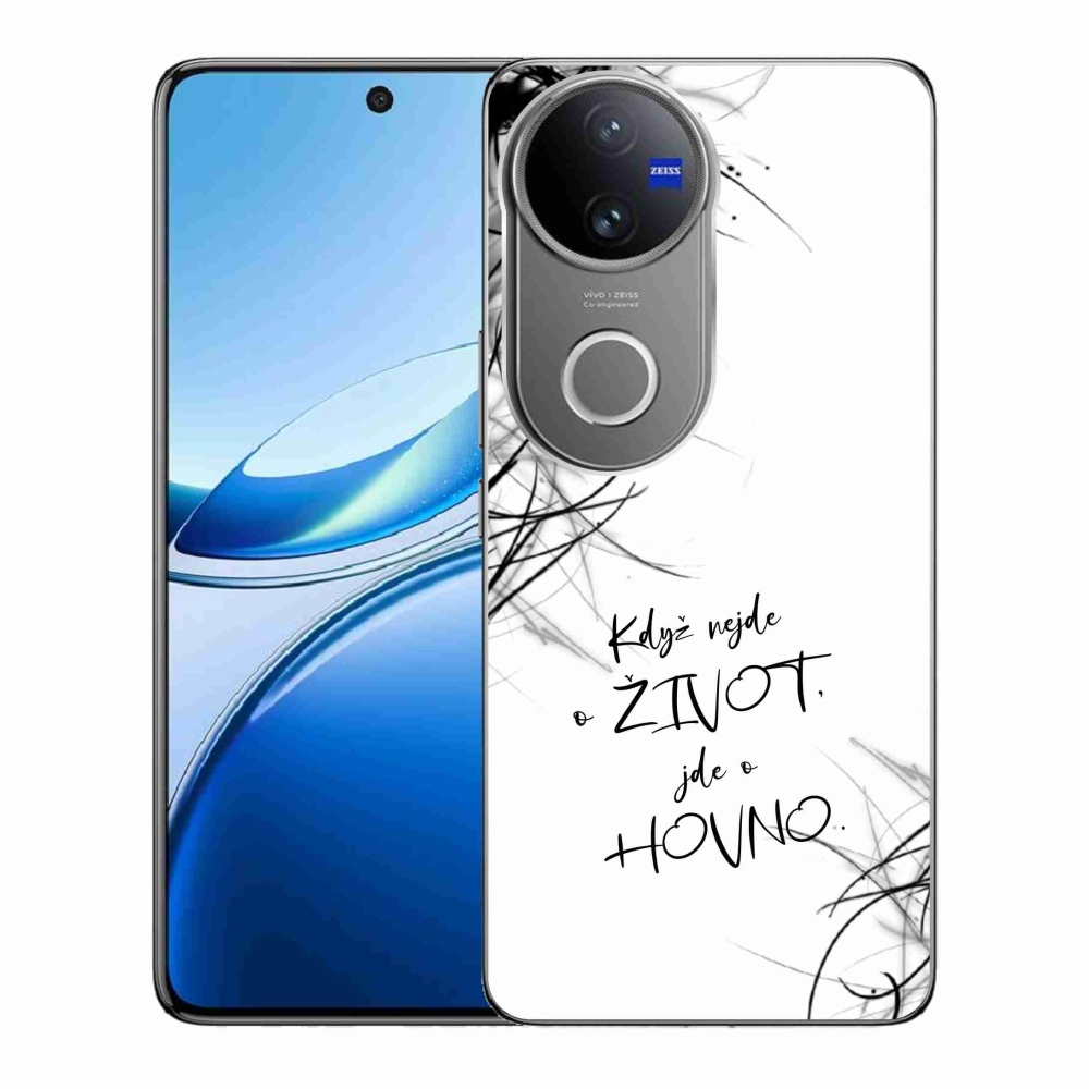 Gelový kryt mmCase na Vivo V50 5G - vtipný text 16 bílé pozadí