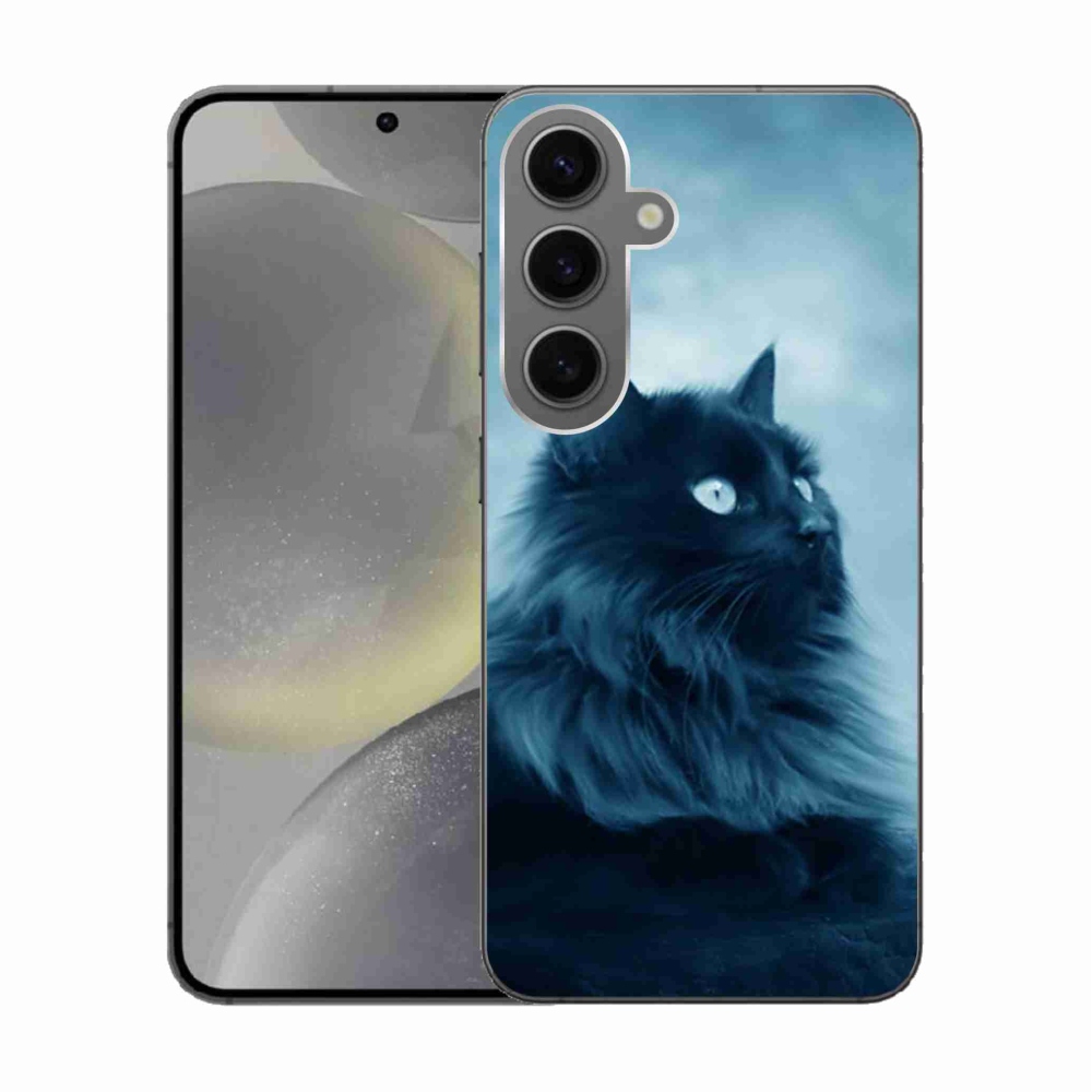 Gelový obal mmCase na Samsung Galaxy S24 - černá kočka 1