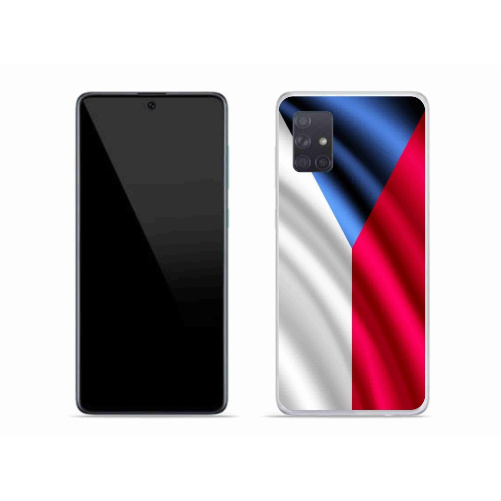 Gelový kryt mmCase na mobil Samsung Galaxy A71 - česká vlajka