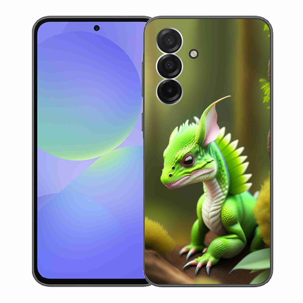 Gelový kryt mmCase na Samsung Galaxy A36 5G - zelený dráček