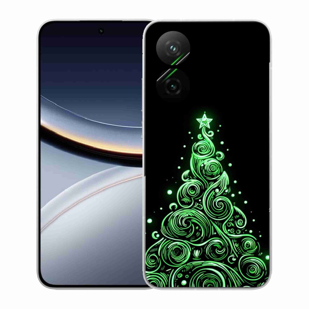 Gelový kryt mmCase na Xiaomi Poco F7 5G - neonový vánoční stromek 3