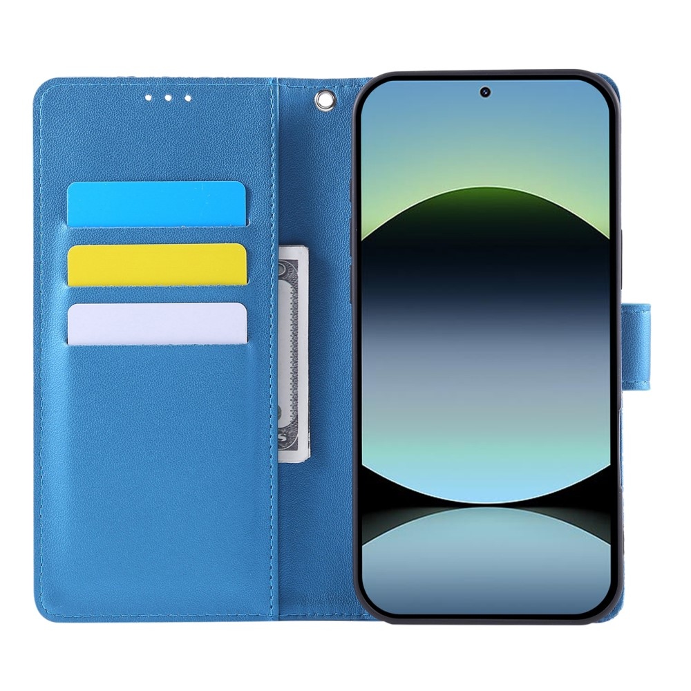 Rose knížkové pouzdro na Xiaomi Poco M7 Pro 5G/Note 14 5G - modré