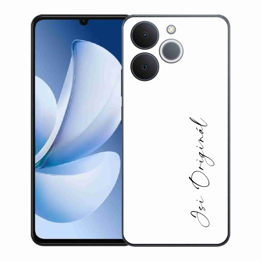 Gelový kryt mmCase na Realme Note 70T - jsi originál bílé pozadí