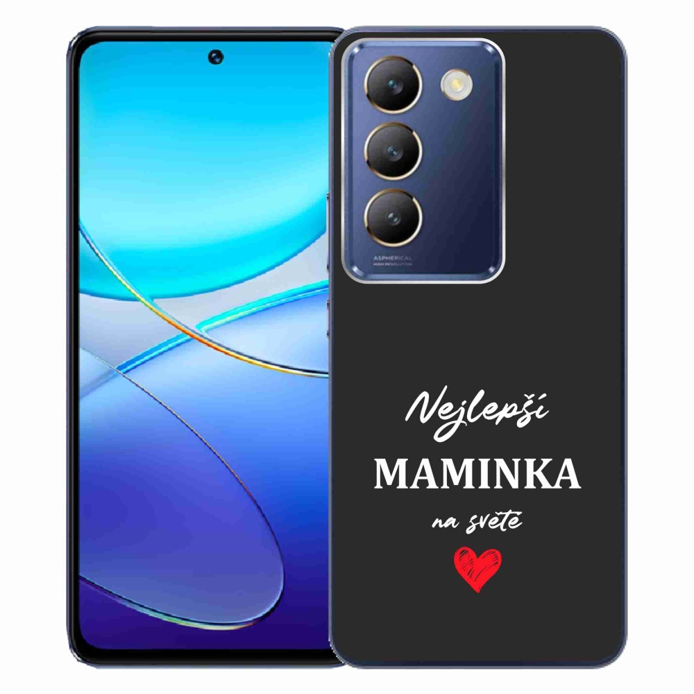 Gelový kryt mmCase na Vivo V40 SE 4G/5G - nejlepší maminka 1 černé pozadí