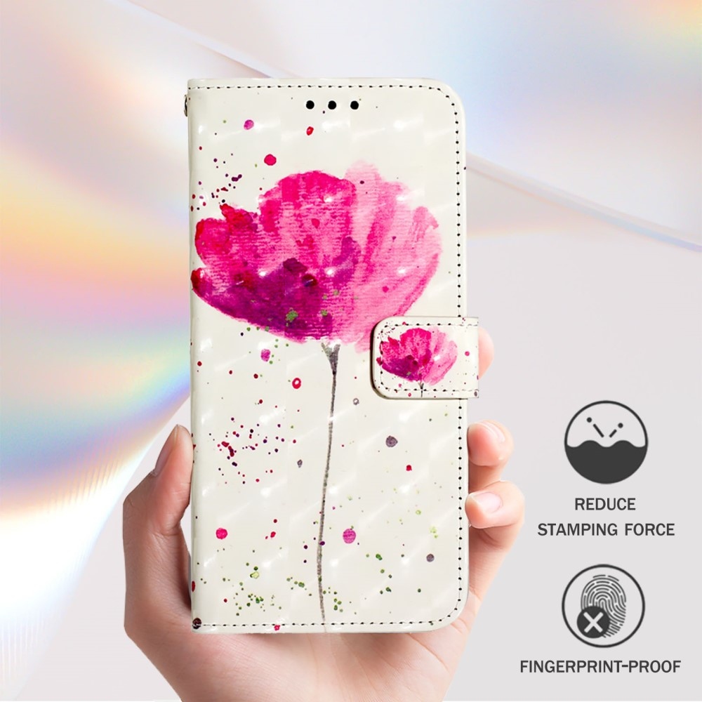 Patte knížkové pouzdro na Samsung Galaxy M55 5G - růžový květ