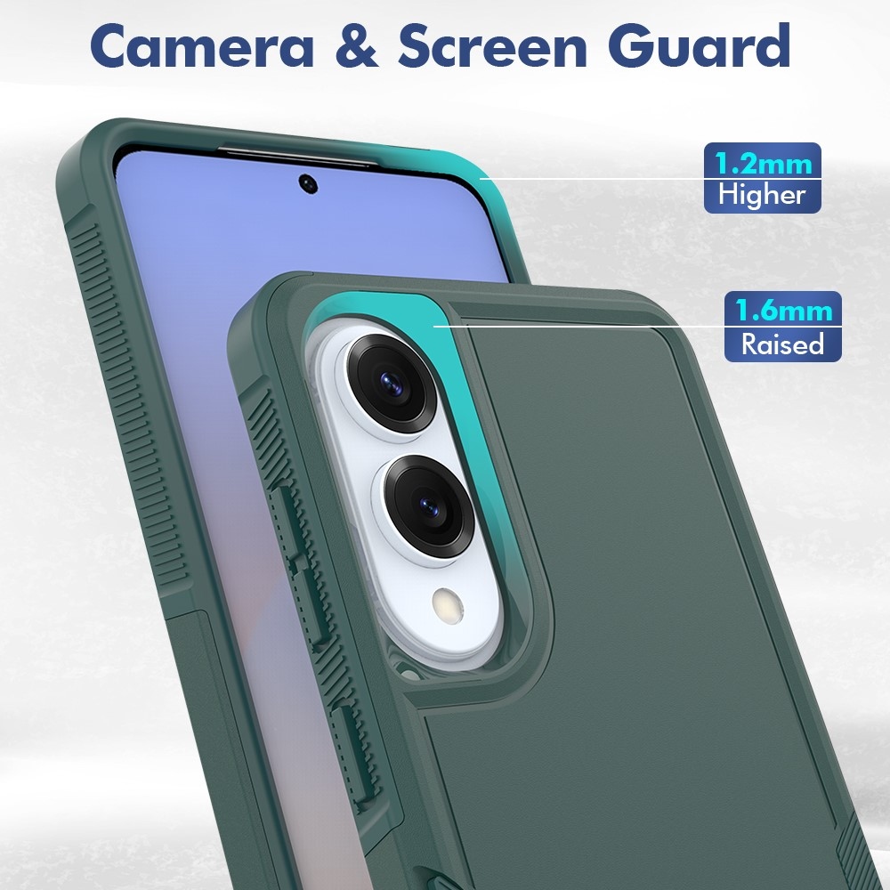 Shocky odolný kryt na Samsung Galaxy S25 Edge - tmavězelený