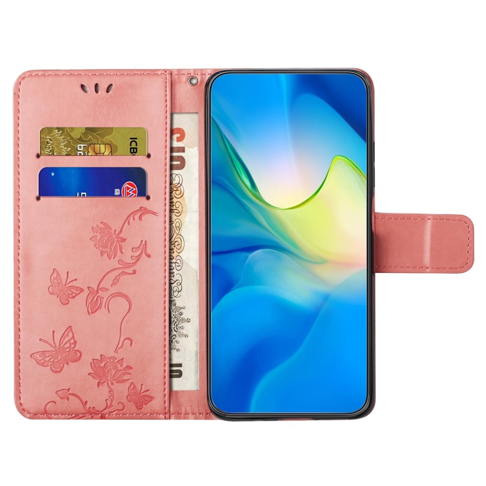 Flower knížkové pouzdro na Samsung Galaxy A56 5G - růžové