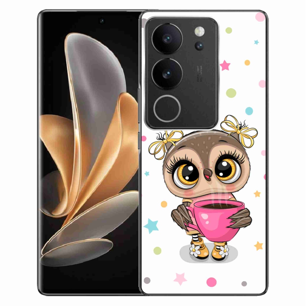 Gelový kryt mmCase na Vivo V29 5G - kreslená sovička