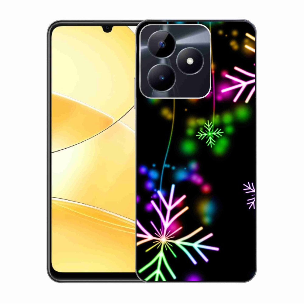 Gelový kryt mmCase na Realme C51/C53 - barevné vločky