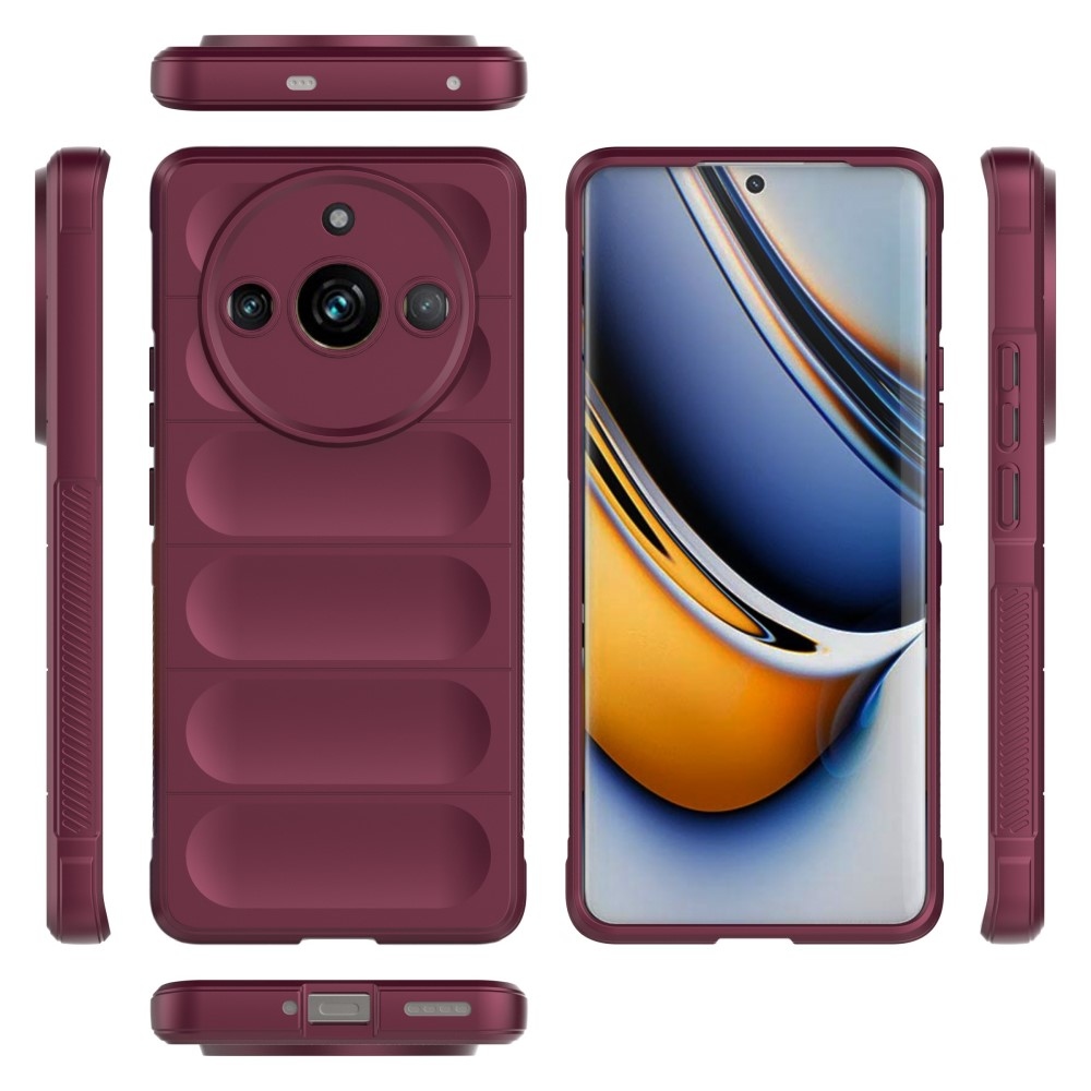 Shock odolný gelový obal na Realme 11 Pro 5G/11 Pro+ 5G - vínový