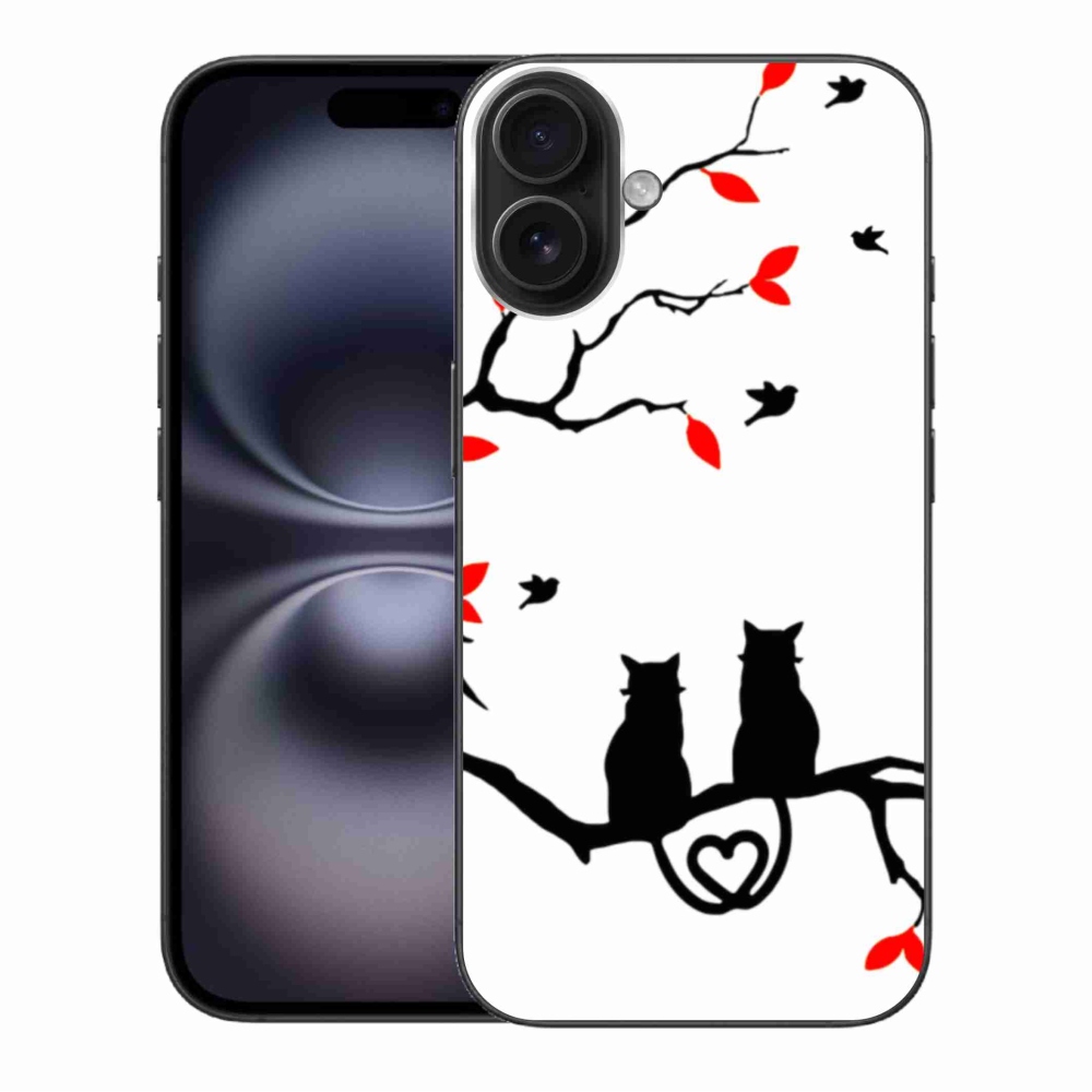 Gelový kryt mmCase na iPhone 16 Plus - kočičí láska