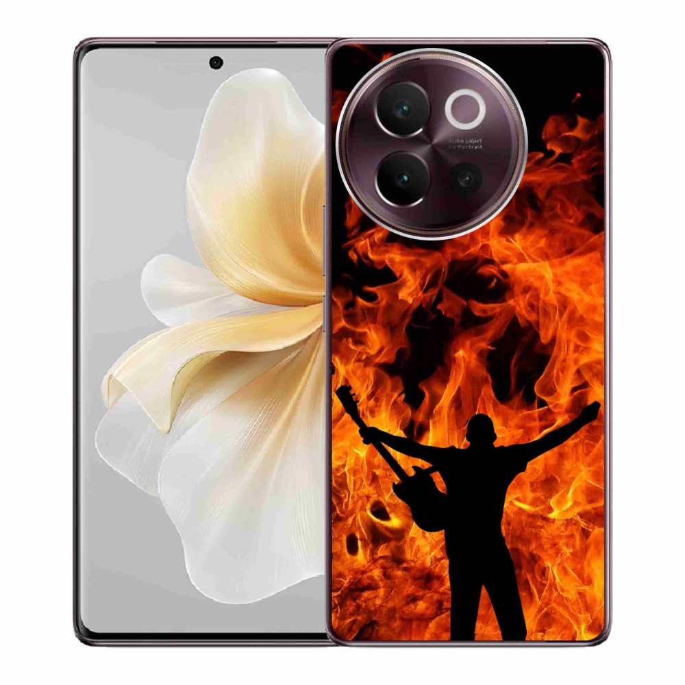 Gelový kryt mmCase na Vivo V40 Lite 5G - muzikant a oheň