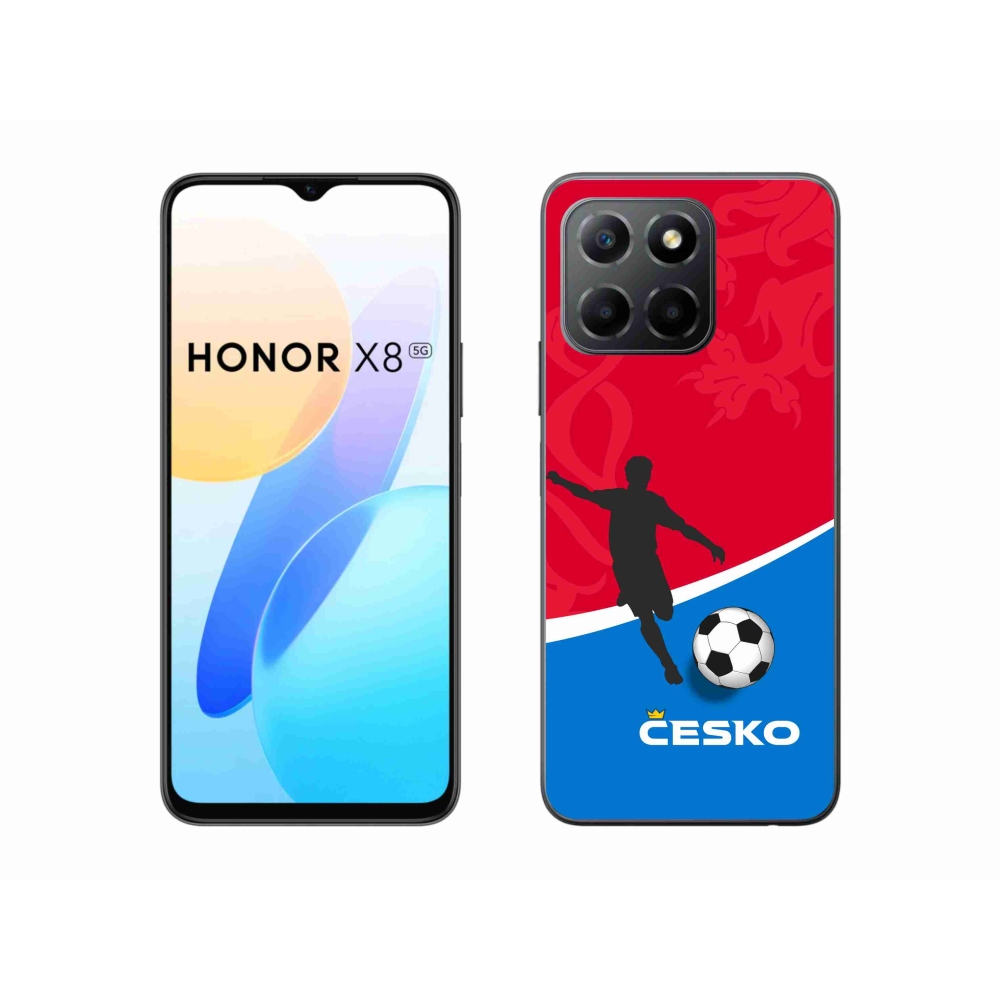 Gelový kryt mmCase na Honor X8 5G/Honor 70 Lite 5G - fotbal Česko