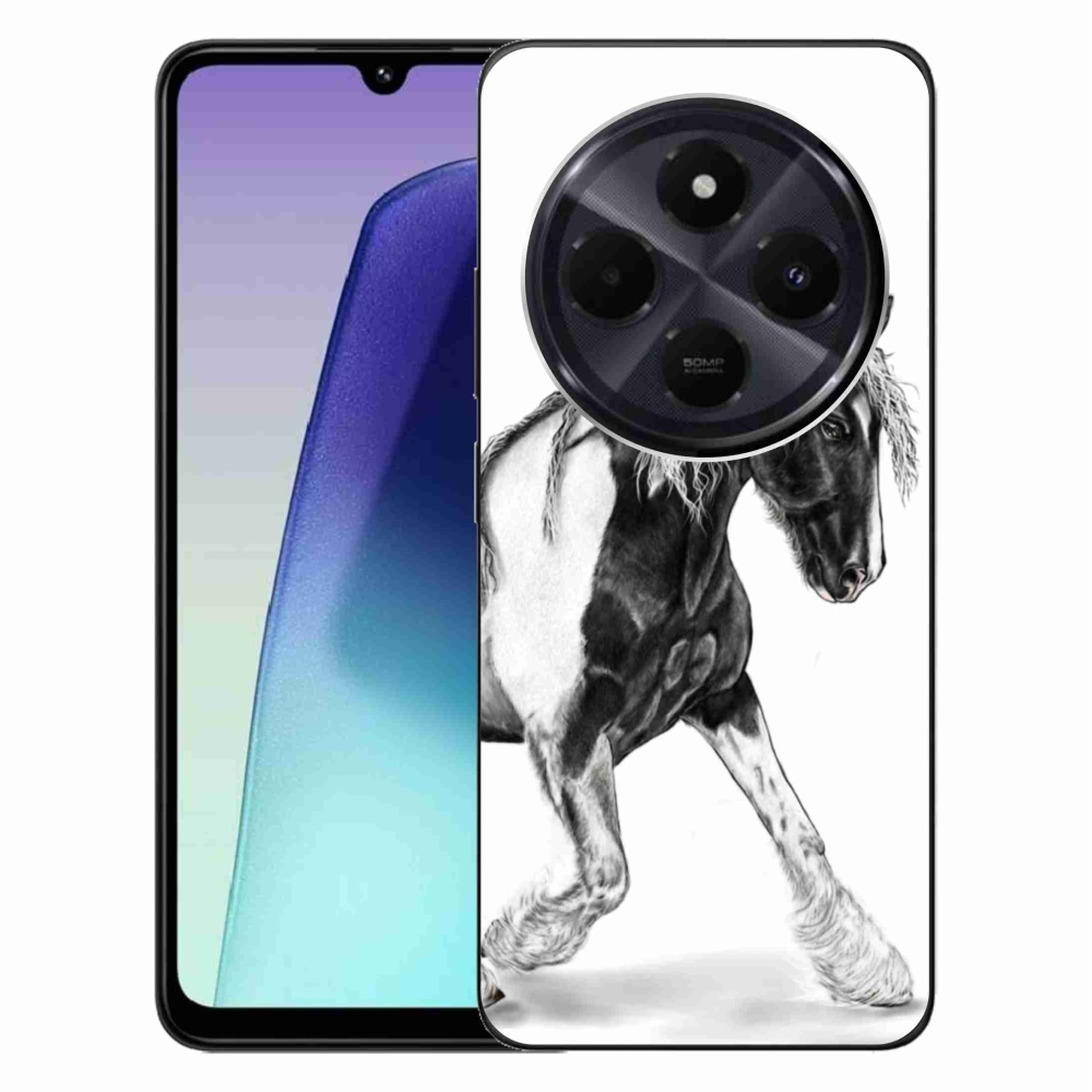 Gelový kryt mmCase na Xiaomi Redmi 14C/Poco C75 - kůň