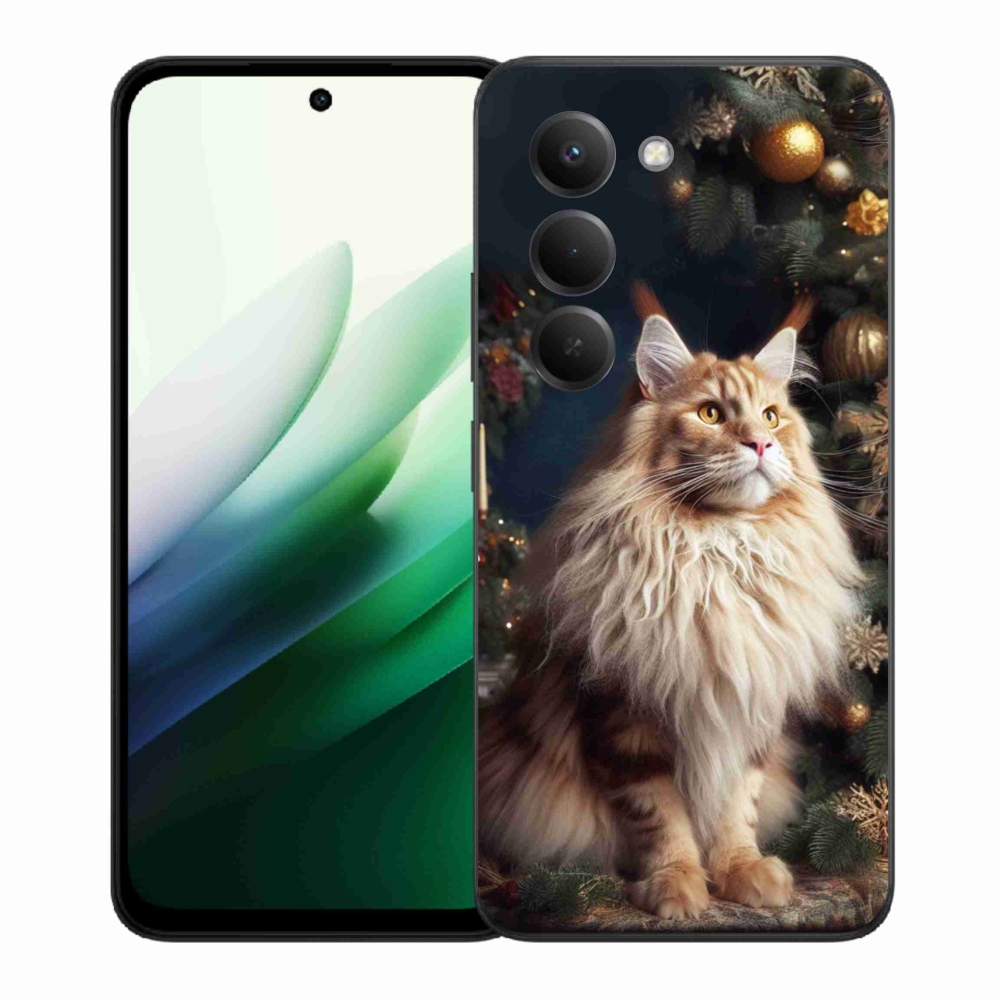Gelový kryt mmCase na Xiaomi Redmi 15 5G (169mm) - kočka u stromku