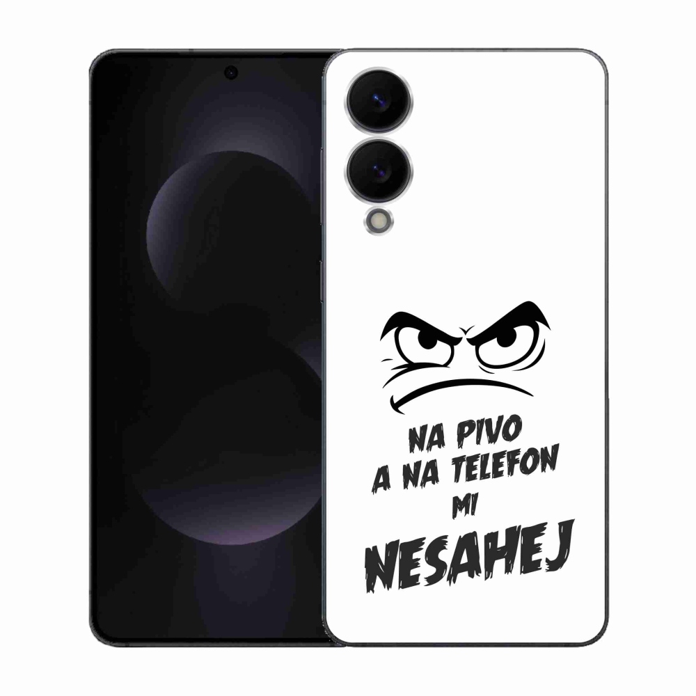 Gelový kryt mmCase na Samsung Galaxy S25 Edge - pivní motiv 2 bílé pozadí