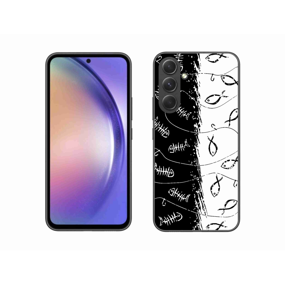 Gelový kryt mmCase na Samsung Galaxy A54 5G - kostry a rybky