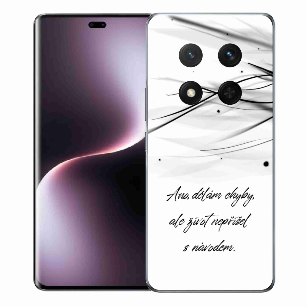 Gelový kryt mmCase na Honor Magic 7 Lite 5G - citát bílé pozadí