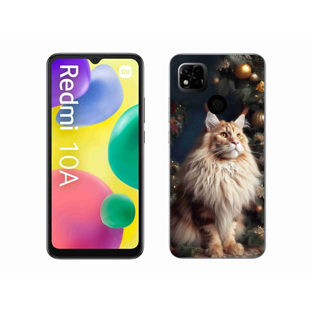 Gelový kryt mmCase na Xiaomi Redmi 10A - kočka u stromku