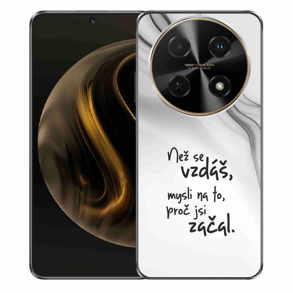 Gelový kryt mmCase na Huawei Nova 12i - citát 2 bílé pozadí