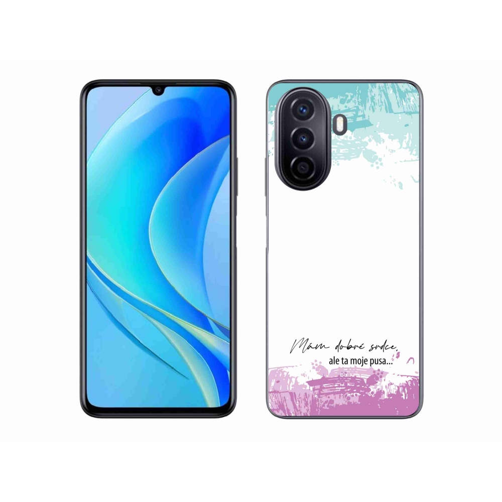 Gelový kryt mmCase na Huawei Nova Y70 - vtipný text 3 bílé pozadí