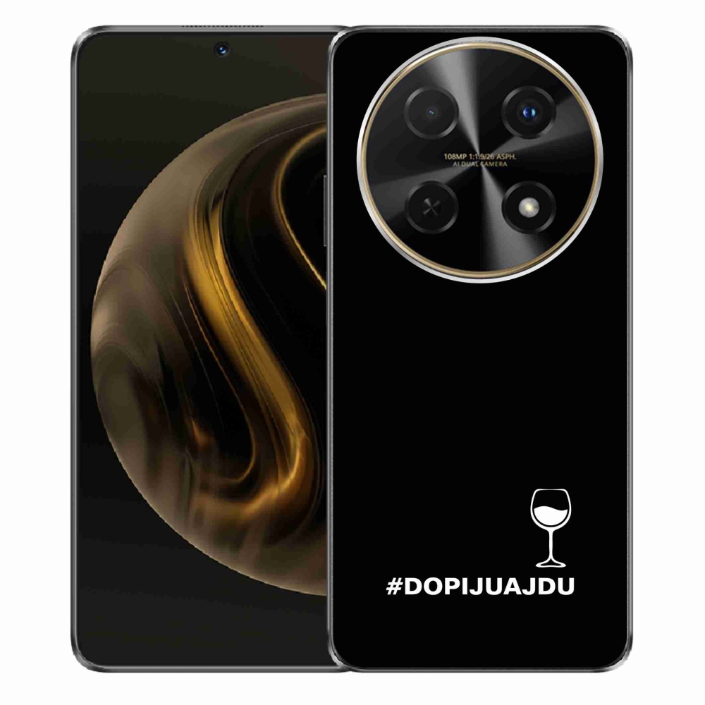 Gelový kryt mmCase na Huawei Nova 12i - vinný motiv černé pozadí