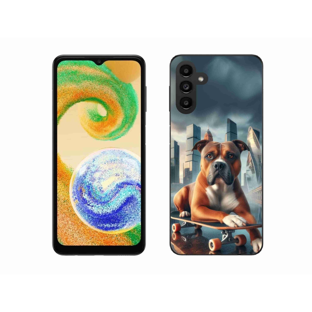 Gelový kryt mmCase na Samsung Galaxy A04s (164.7x76.7x9.1mm) - pes na skateboardu