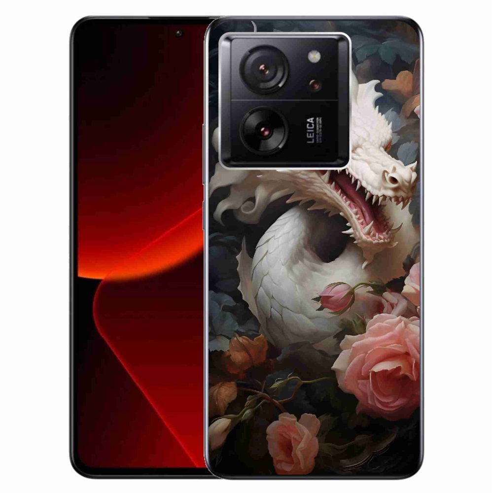 Gelový kryt mmCase na Xiaomi 13T/13T Pro - bílý drak