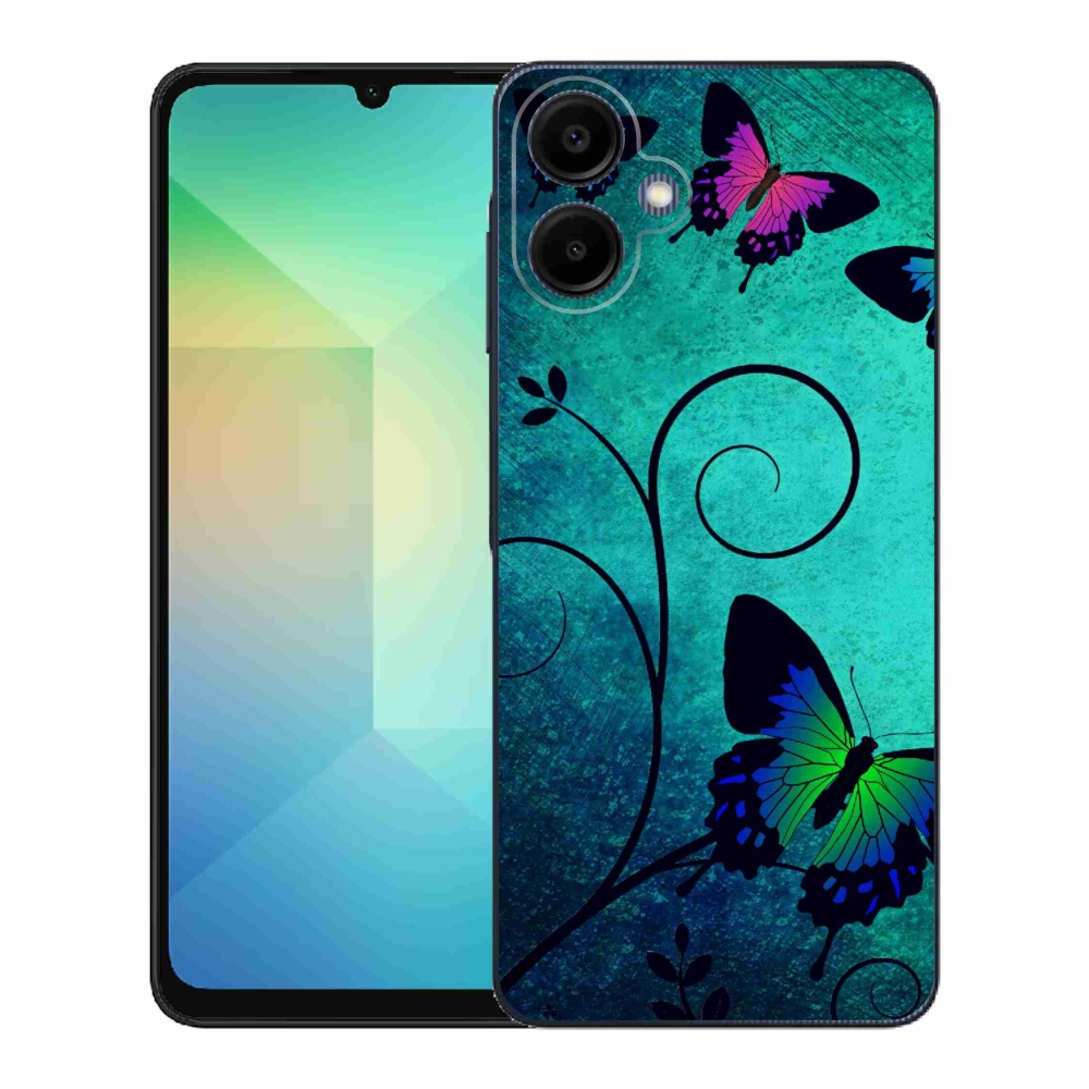 Gelový kryt mmCase na Samsung Galaxy A06 4G - barevní motýli