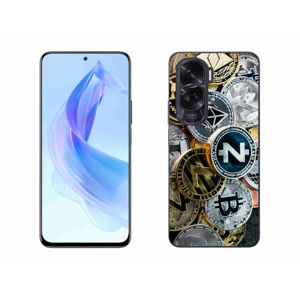 Gelový kryt mmCase na Honor 90 Lite - kryptoměny