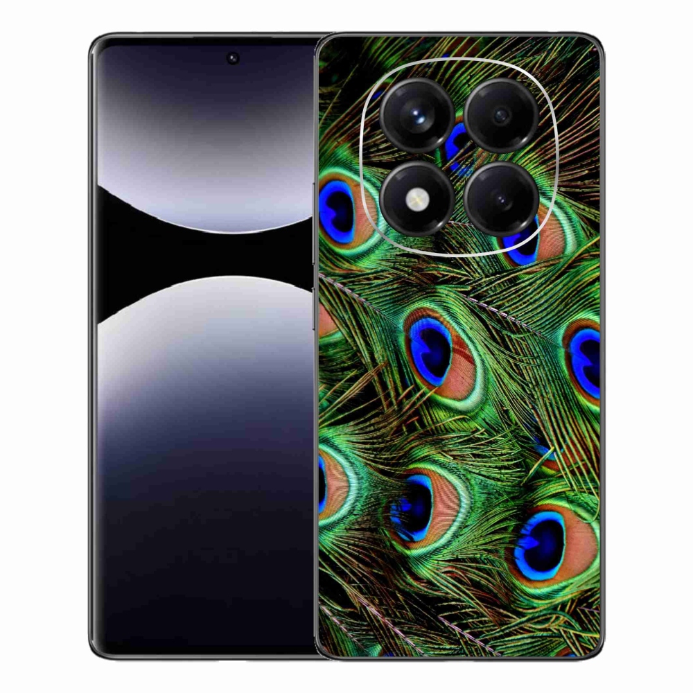 Gelový kryt mmCase na Xiaomi Redmi Note 14 Pro - paví peří
