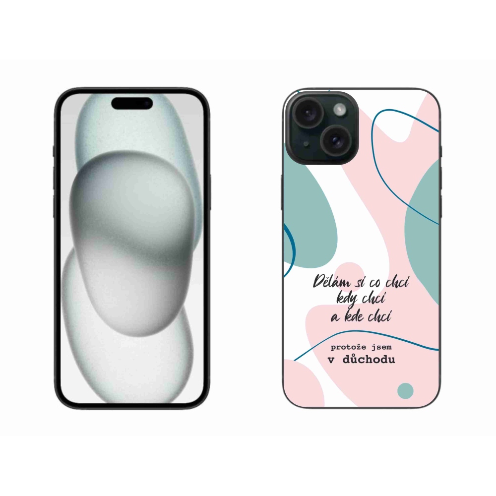 Gelový kryt mmCase na iPhone 15 Plus - vtipný text 10 bílé pozadí