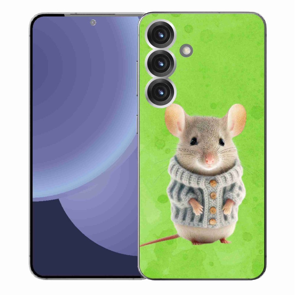 Gelový kryt mmCase na Samsung Galaxy S25+ - myška ve svetru