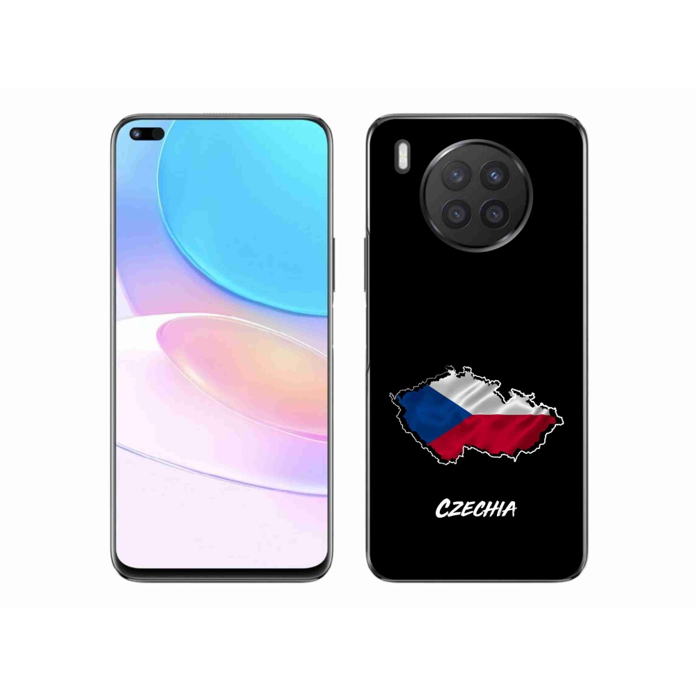 Gelový kryt mmCase na Huawei Nova 8i - Czechia černé pozadí