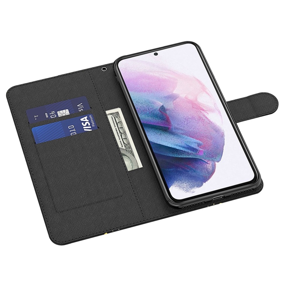 Print knížkové pouzdro na Samsung Galaxy A15 4G/5G - zlatí motýli