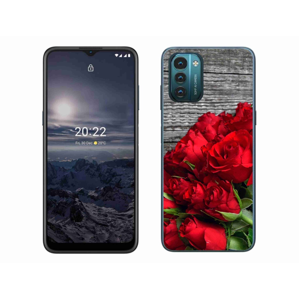 Gelový kryt mmCase na Nokia G11/G21 - červené růže