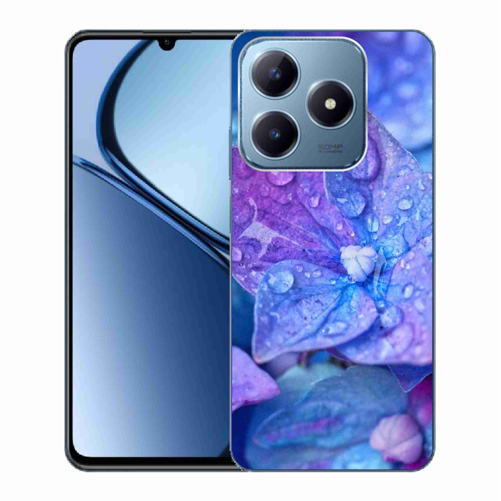 Gelový kryt mmCase na Realme C63 - fialový květ