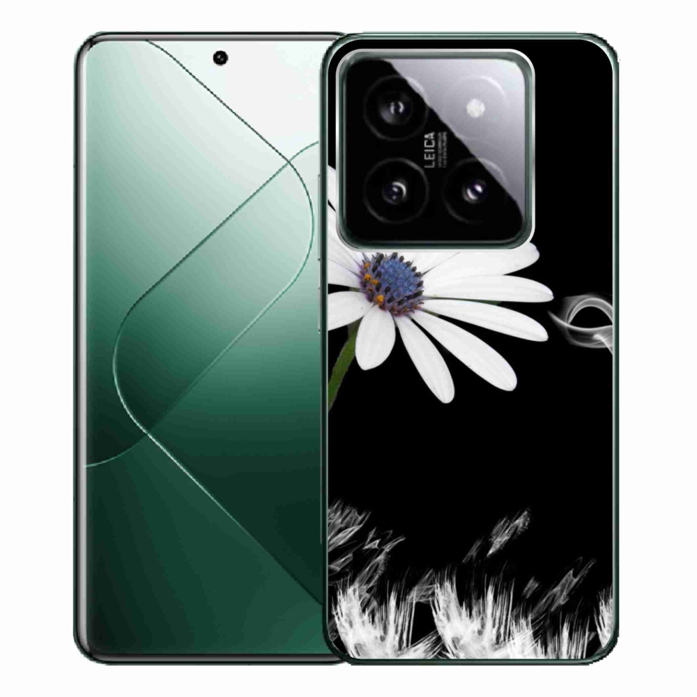 Gelový kryt mmCase na Xiaomi 14 Pro - bílá květina