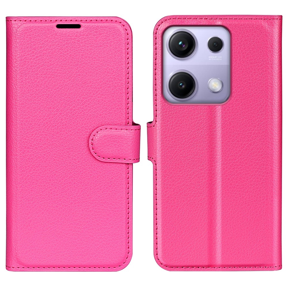 Litchi knížkové pouzdro na Xiaomi Redmi Note 14S - rose