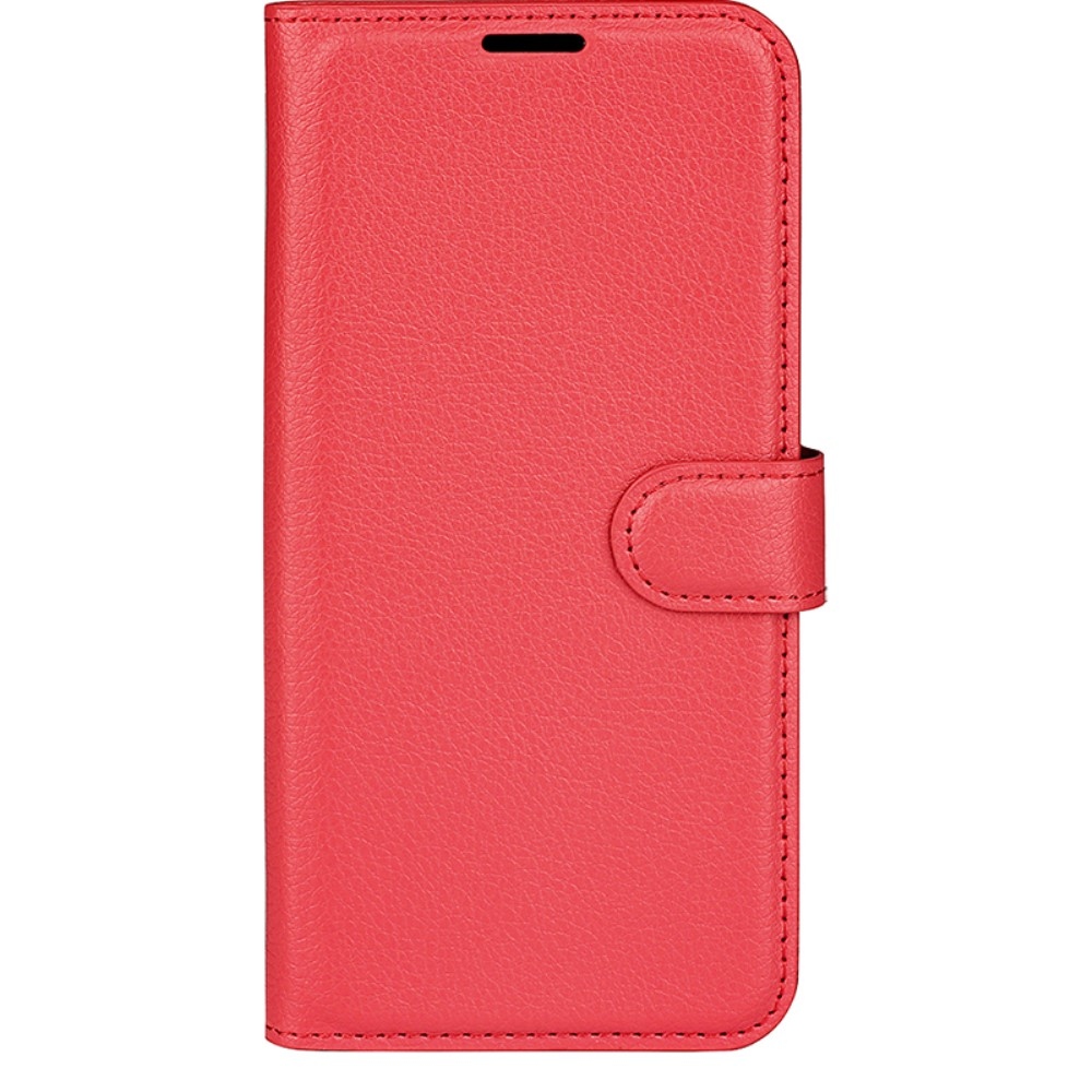 Litchi knížkové pouzdro na Samsung Galaxy S24 Ultra - červené