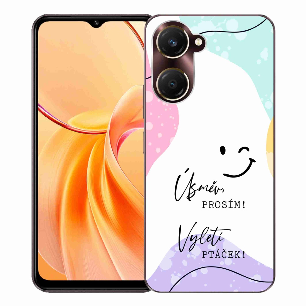 Gelový kryt mmCase na Vivo Y28s 5G - vtipný text 4 bílé pozadí