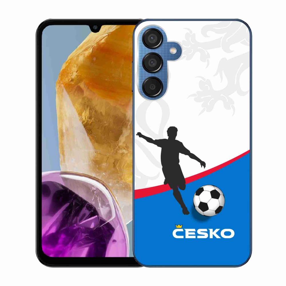 Gelový kryt mmCase na Samsung Galaxy M15 5G - fotbal Česko 1