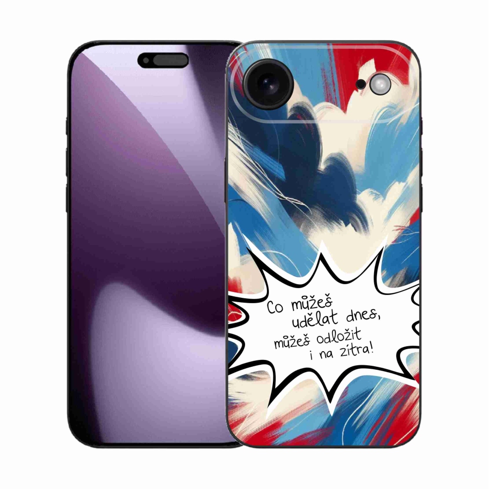 Gelový kryt mmCase na iPhone 17 Air - vtipný text 9 bílé pozadí