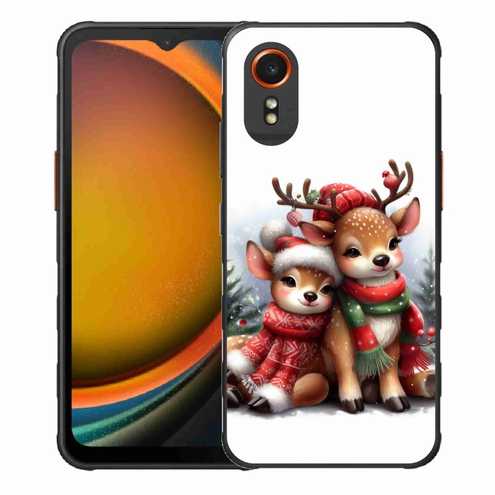 Gelový kryt mmCase na Samsung Galaxy Xcover 7 - vánoční sobi