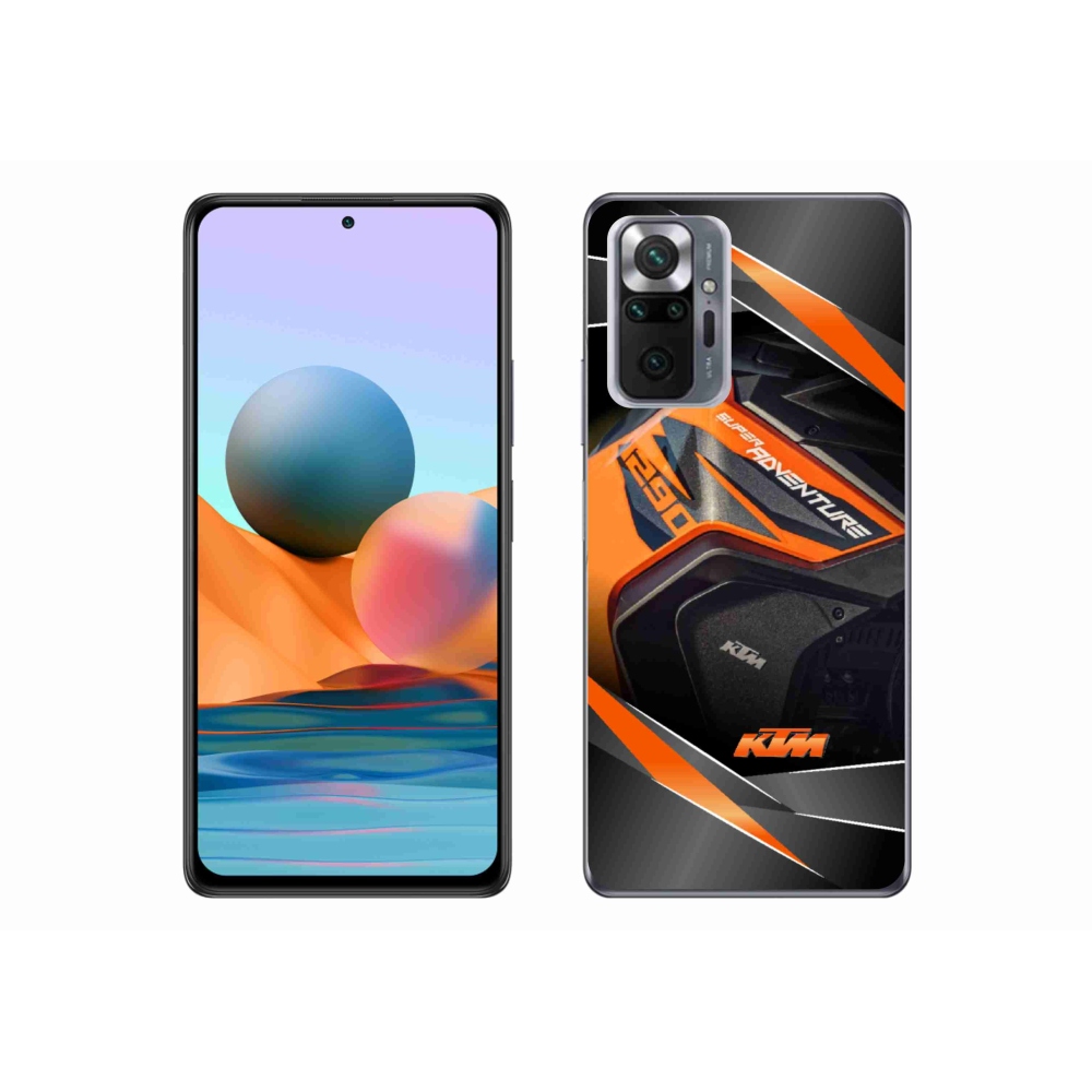 Gelový kryt mmCase na Xiaomi Redmi Note 10 Pro - motorka ktm