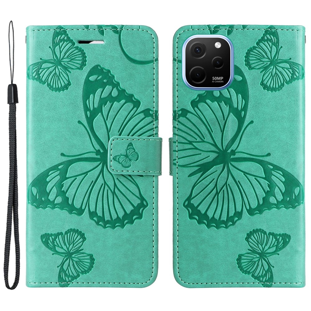 Big Butterfly knížkové pouzdro na Huawei Nova Y61 - modrozelené