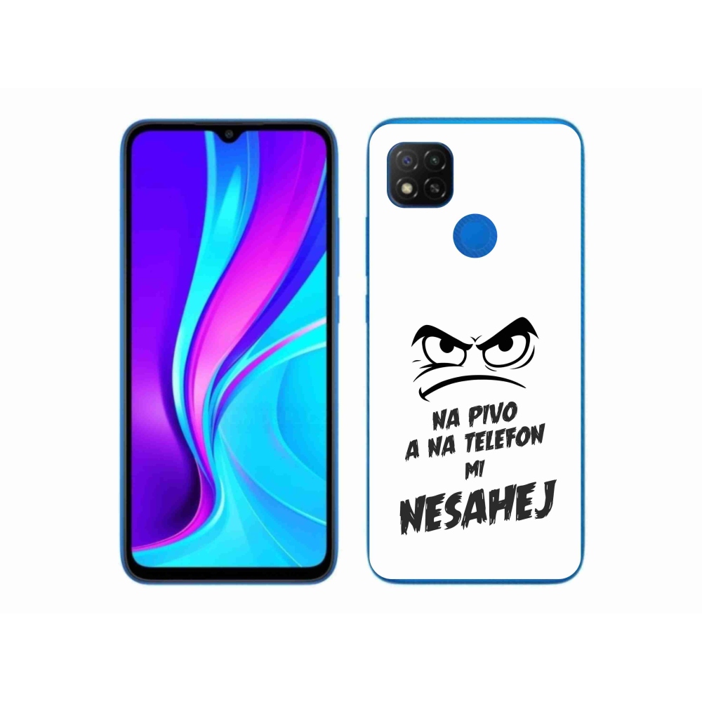 Gelový kryt mmCase na Xiaomi Redmi 9C - pivní motiv 2 bílé pozadí